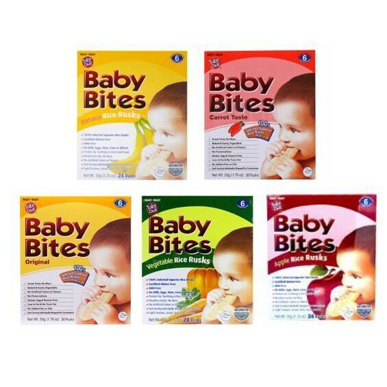 BABY BITES – RICE RUSKS 50g 6months+ – OH MY BABY FOOD